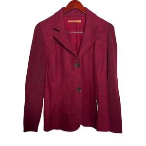 Kuna red wool alpaca blazer jacket Sz S